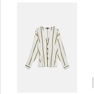 Linen striped dress shirt